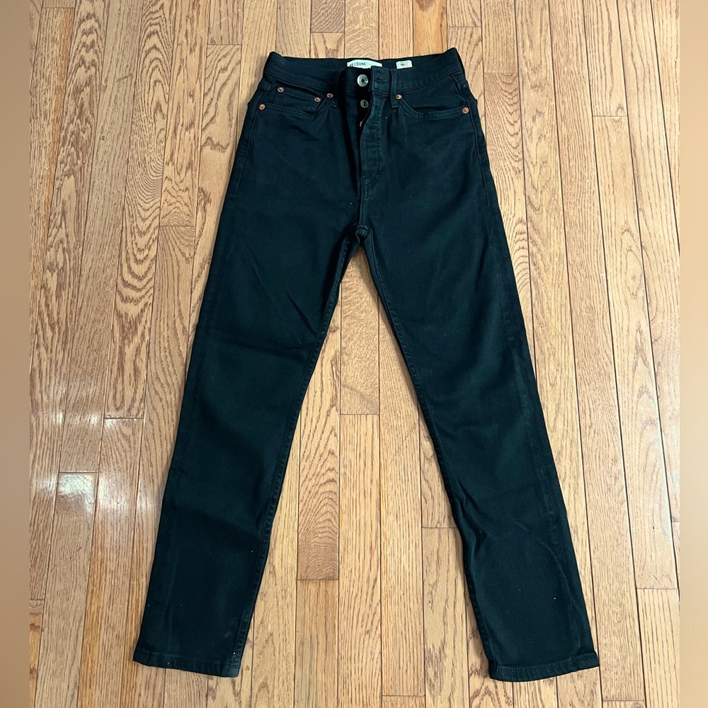 RE/DONE Originals Ankle Crop Jeans in Black